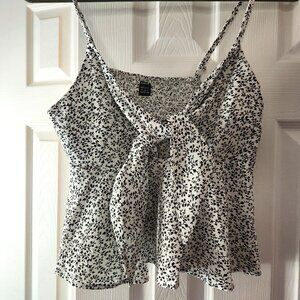 Floral knot tank top spaghetti strap
